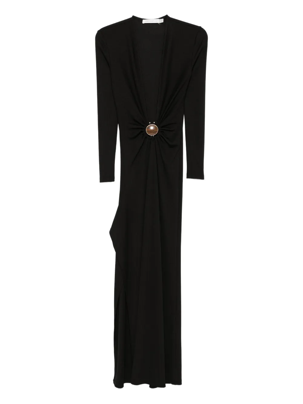Christopher Esber stone-embellished long-sleeve dress | Black | Image 1