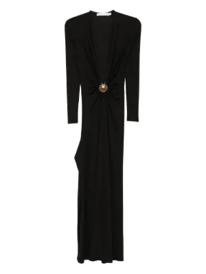 toteme satin knot dress Satin knot dress black