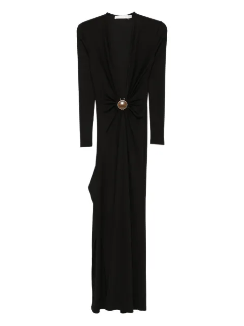 Christopher Esber stone-embellished long-sleeve dress