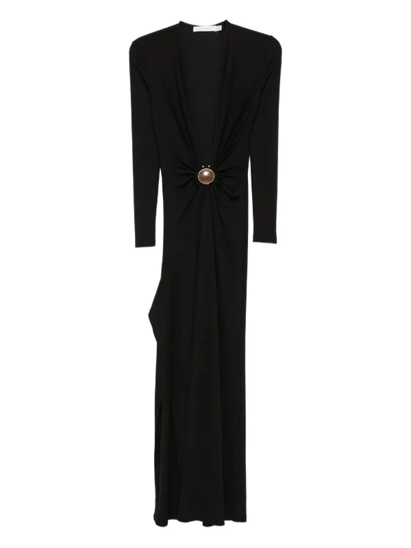 chinese dress ladies Henrietta Black Embellished Cape Sleeve Maxi Dress – Frock and Frill