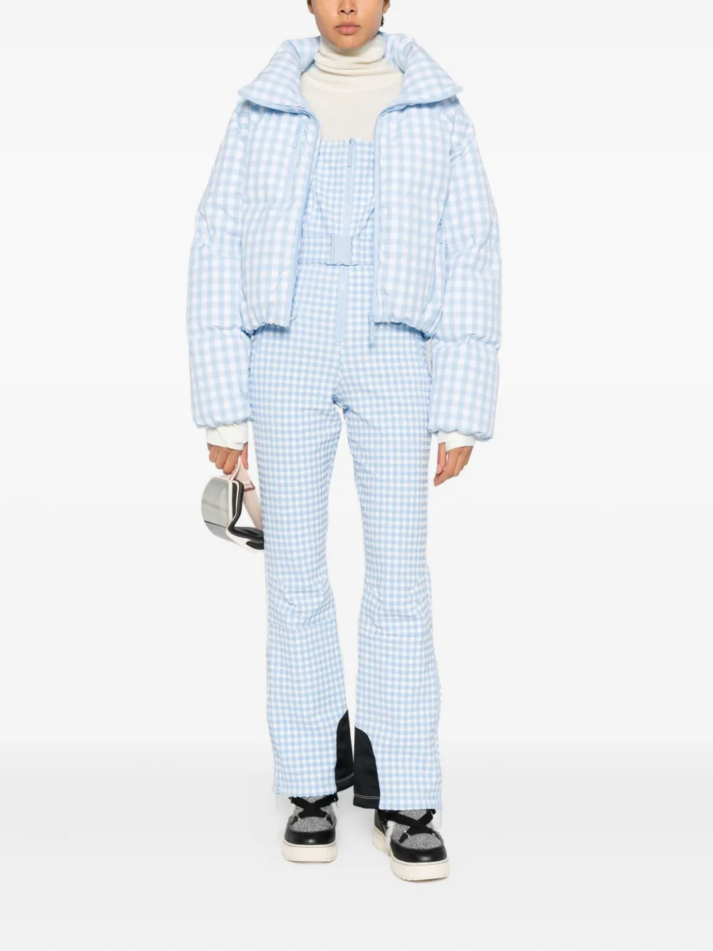 Cordova Fernie checkered belted ski salopette | Ski Bottoms | Image 2