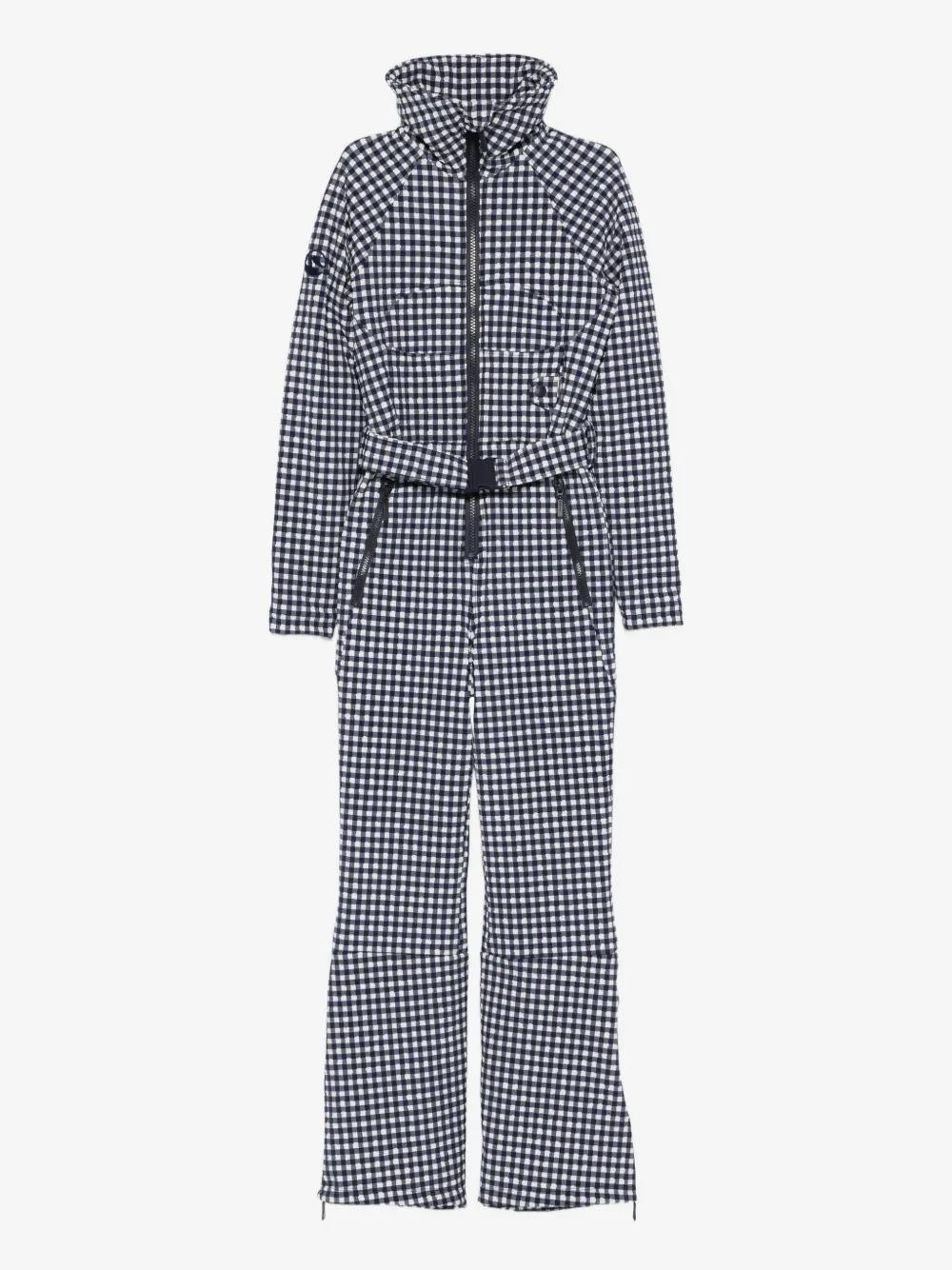 Chatel checkered belted ski suit