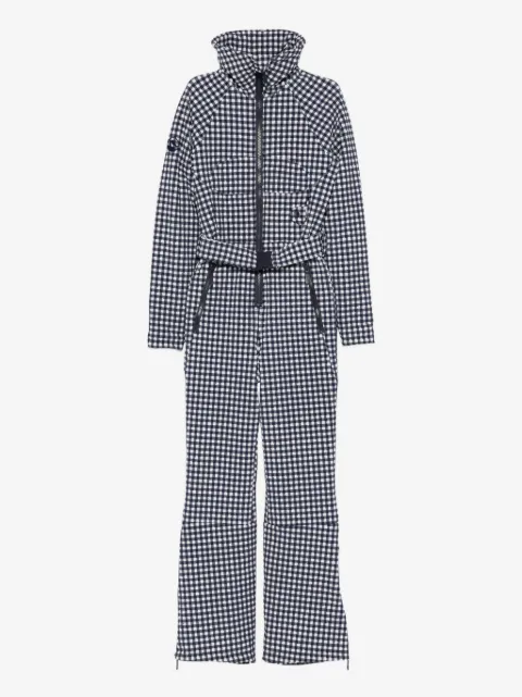 Cordova Chatel checkered belted ski suit