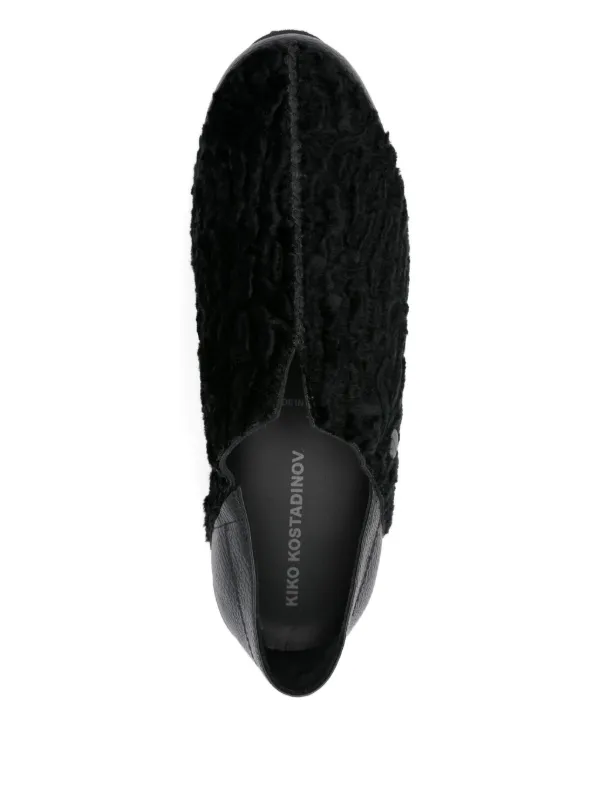Kiko Kostadinov Vig Textured slip-on Loafers | Black | FARFETCH