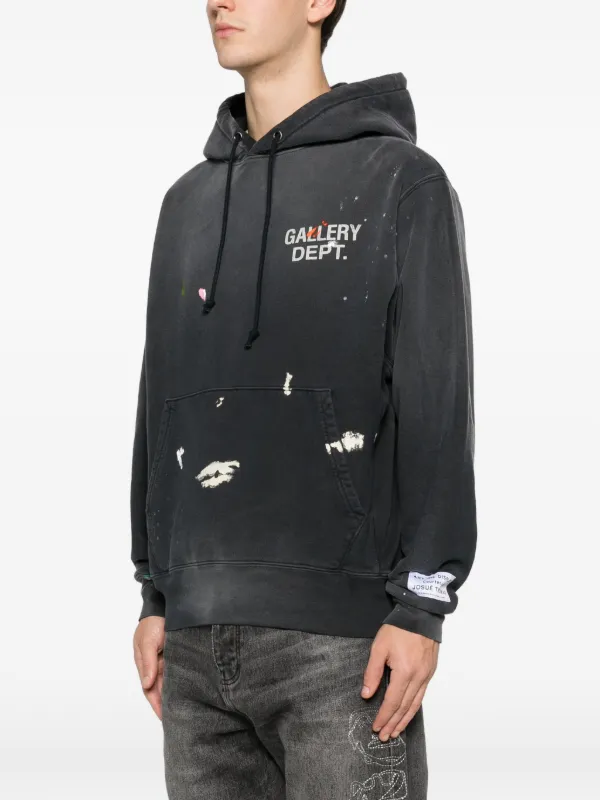 GALLERY DEPT. Paint Logo Hoodie | Black | FARFETCH