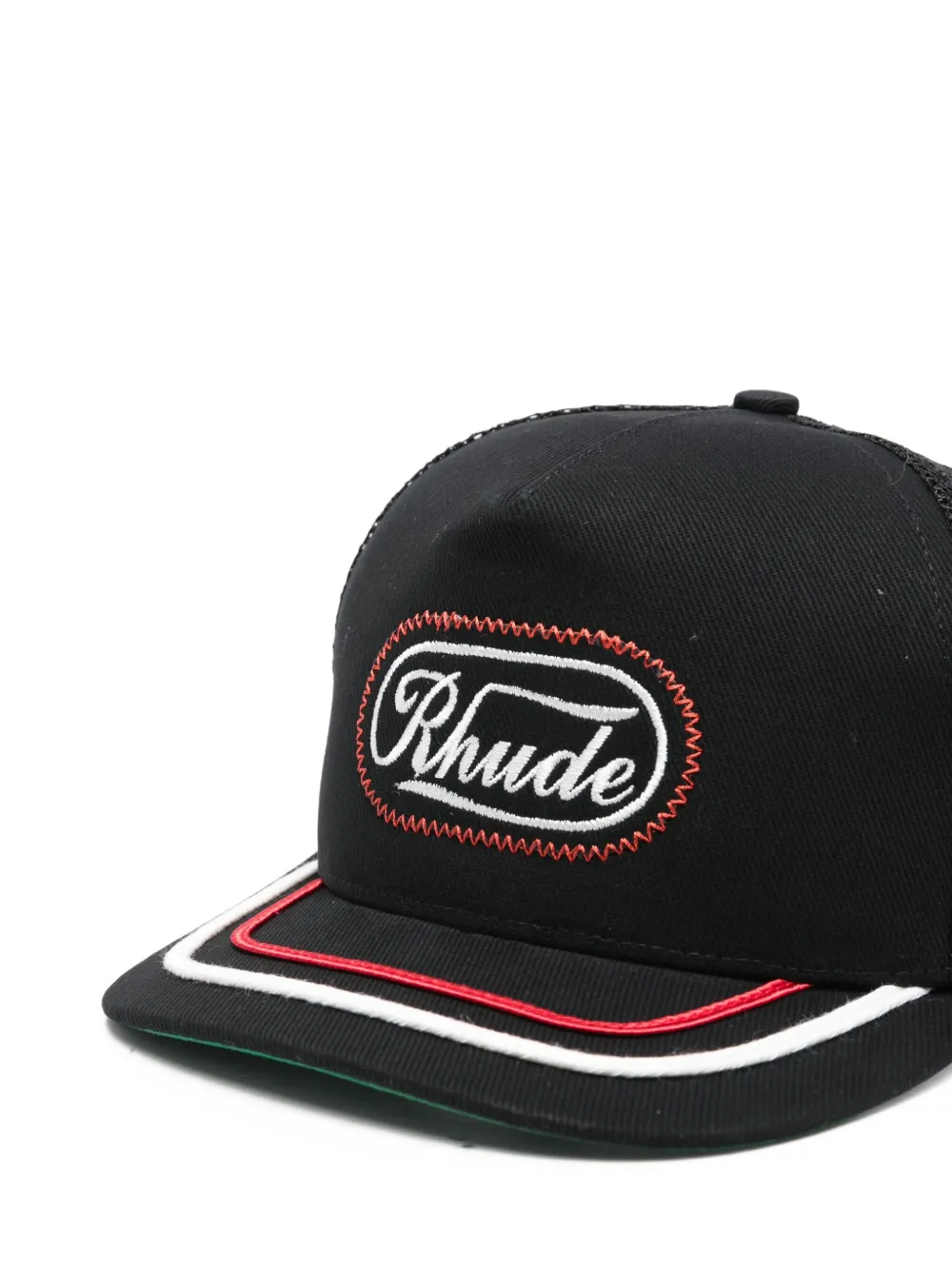 RHUDE Truckerpet met patch Zwart