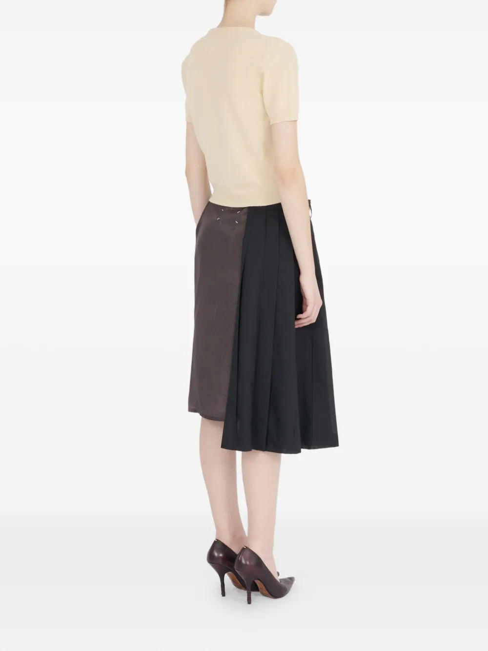 Maison Margiela Fijngebreid T-shirt Geel