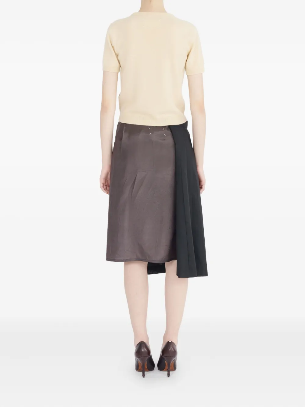 Maison Margiela Fijngebreid T-shirt Geel