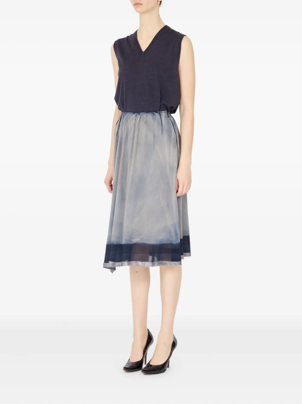 Maison Margiela Rok met print Blauw