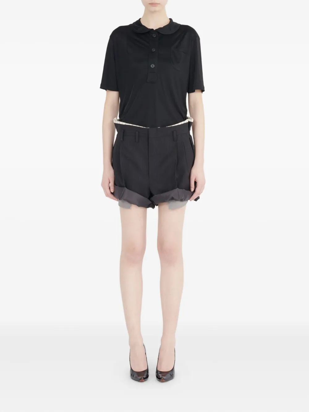 Maison Margiela satin polo shirt | Polo Tops | Image 2