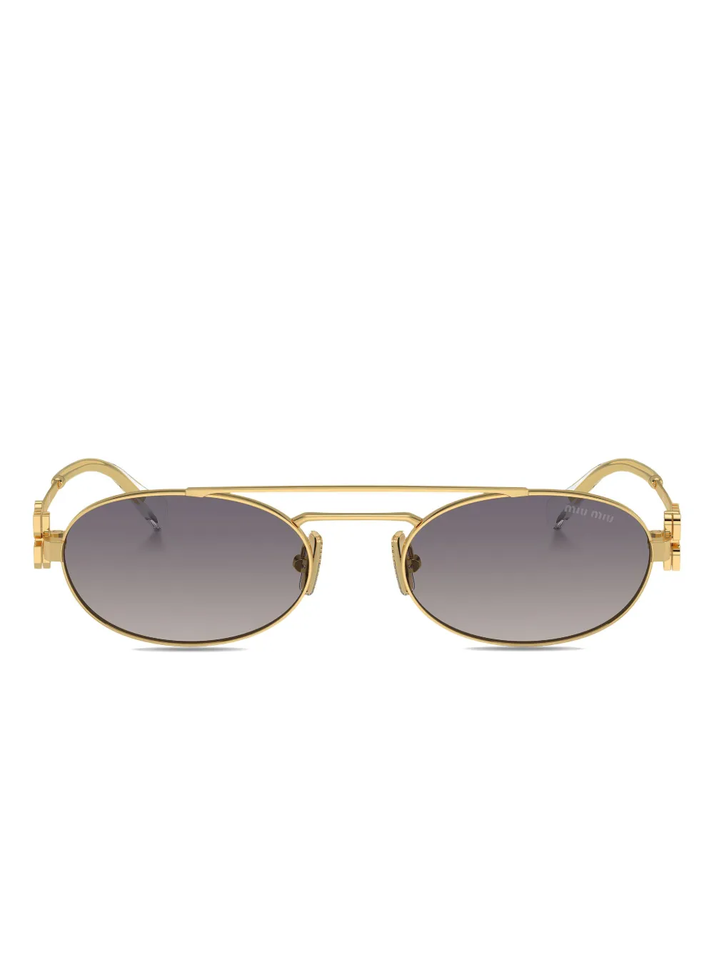 Miu Eyewear oval-frame sunglasses Goud