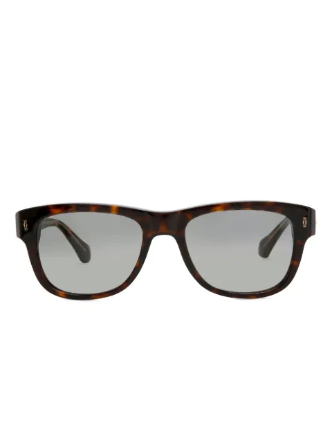 Cartier lentes de sol con armazón estilo carey