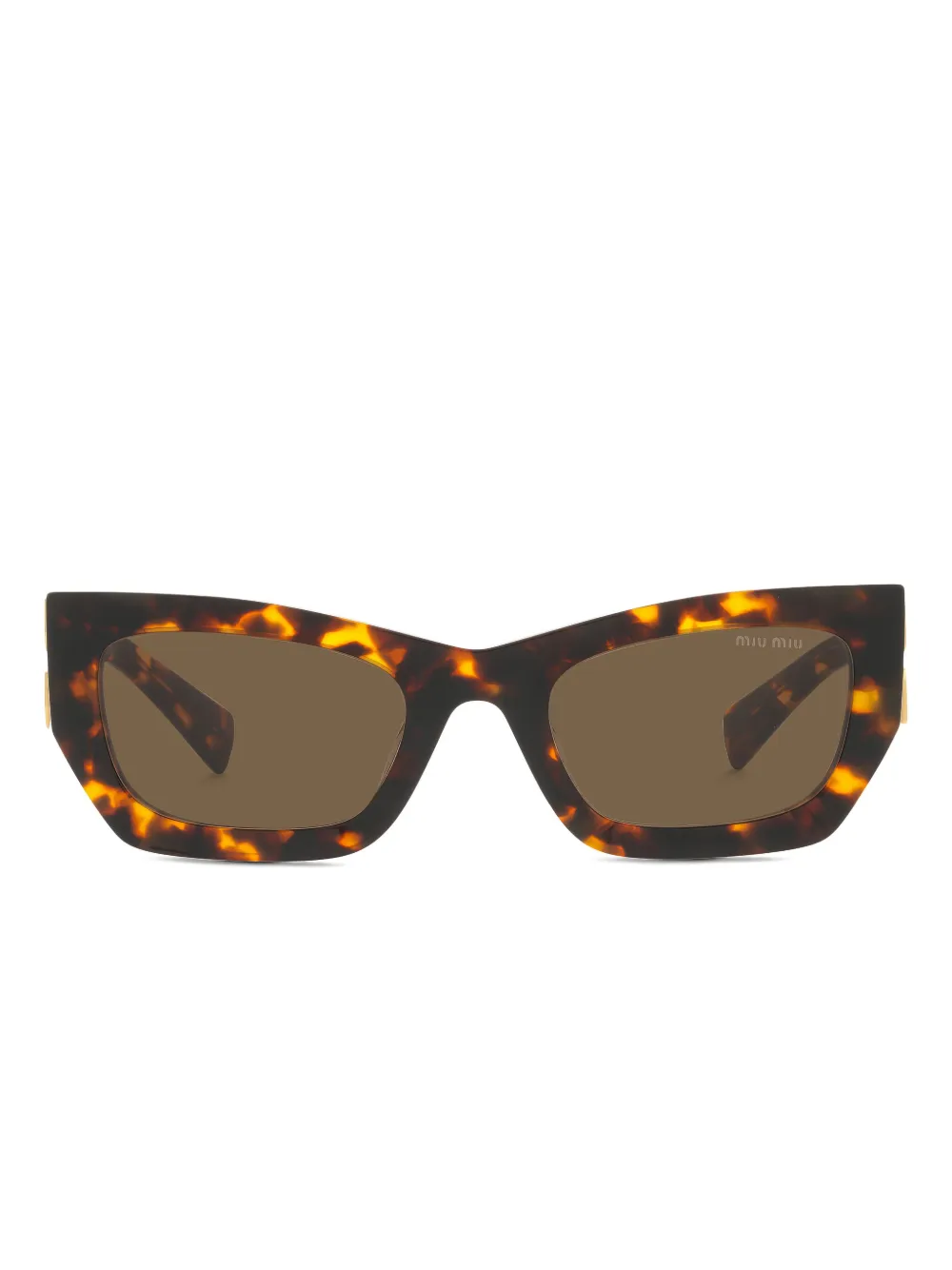 Miu Miu Eyewear angular tortoiseshell sunglasses | Brown | Image 1