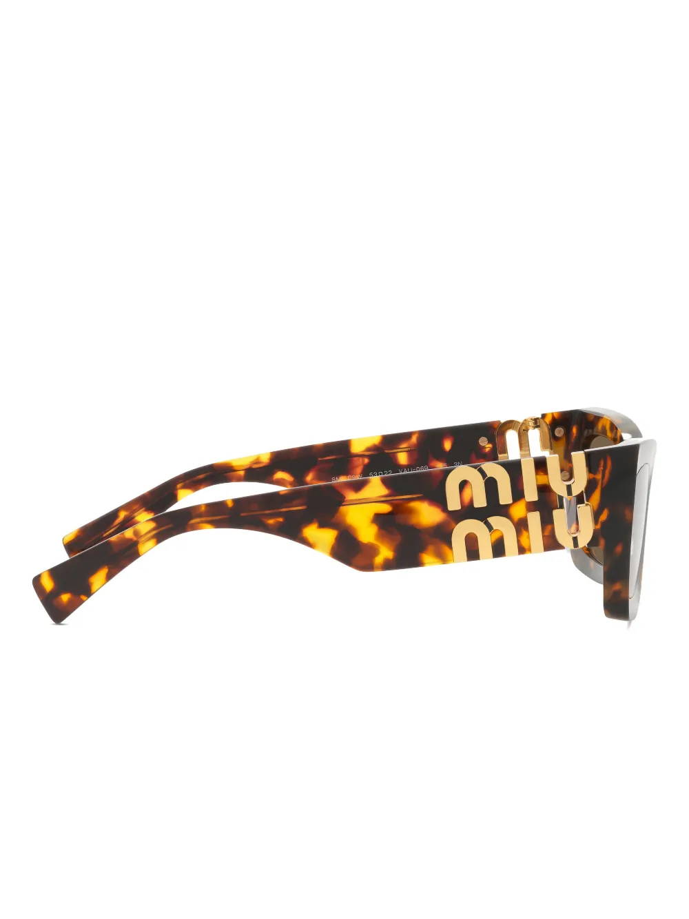 Miu Miu Angular Tortoiseshell Sunglasses In Brown