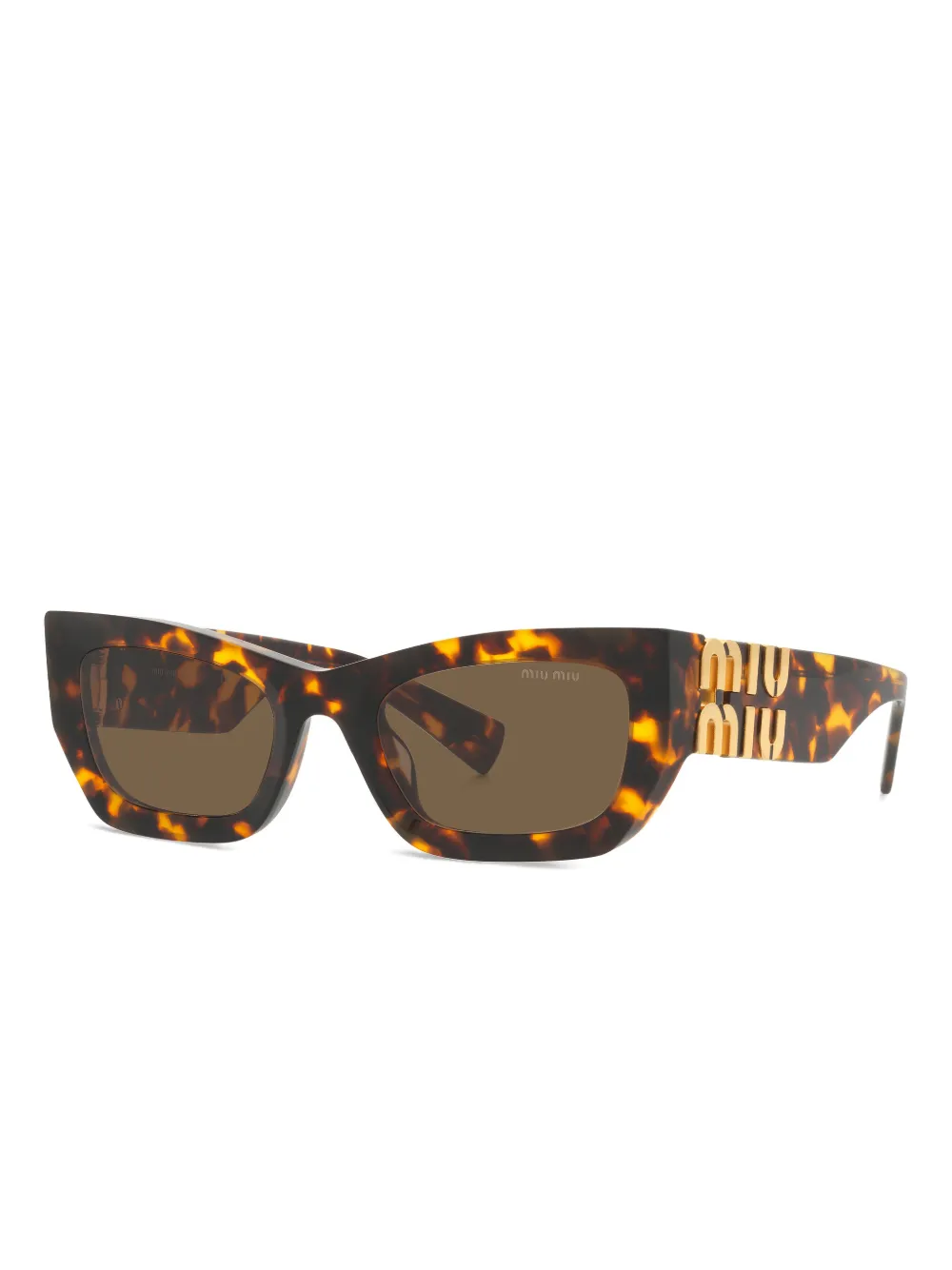 Miu Miu Eyewear Zonnebril met schildpadschild-design - Bruin