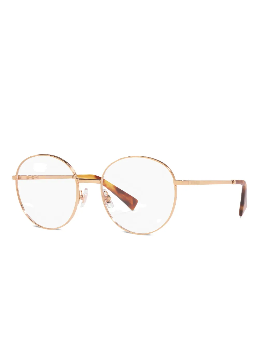 Miu Eyewear Bril met rond montuur Goud