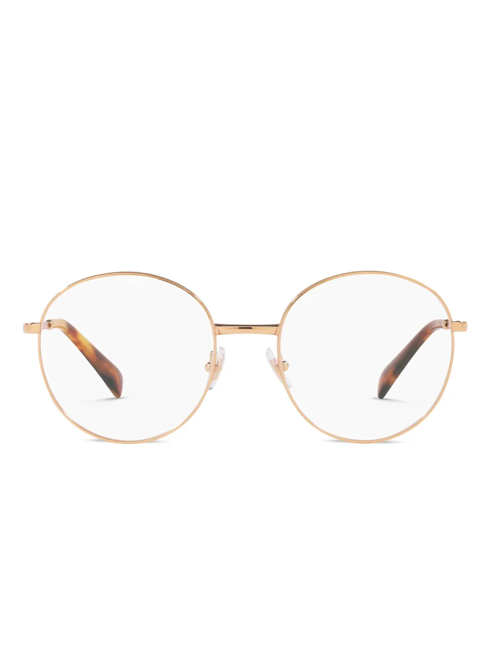Miu Miu Eyewear round-frame glasses | Gold | Image 1