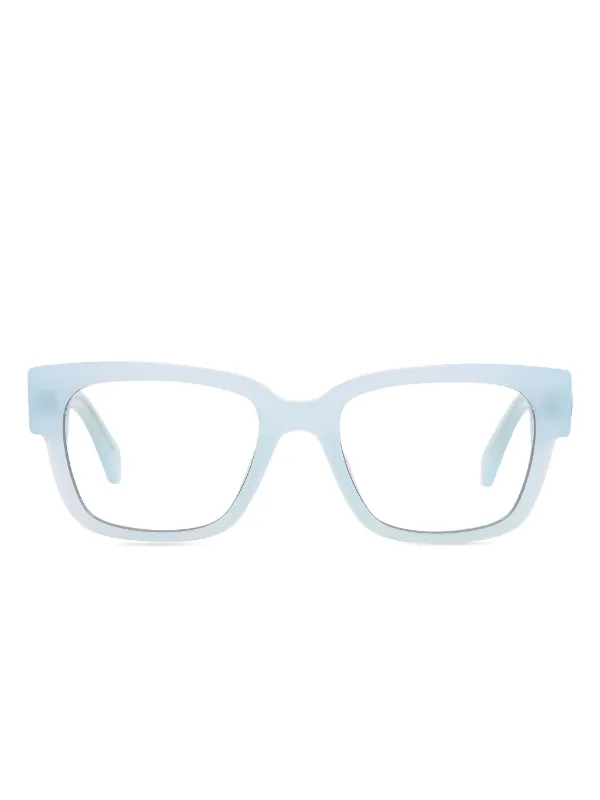 OFF-WHITE スクエアメガネ ブラック・ブルー Zoff 伊達メガネ メガネ 眼鏡 スクエア型 メガネ｜プラスチック