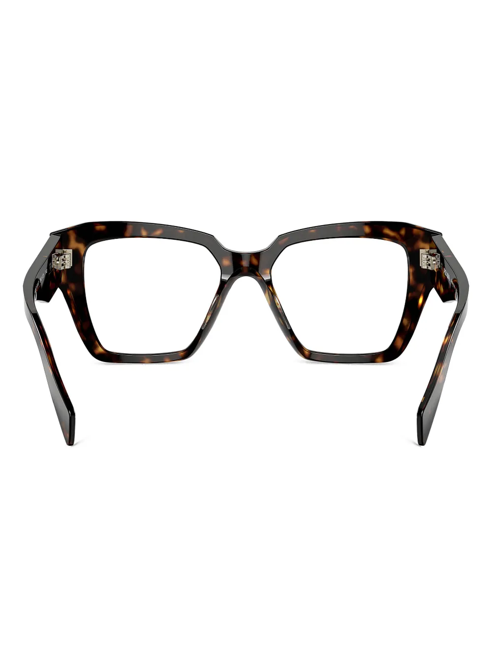 Prada Eyewear Bril met geometrisch montuur Bruin