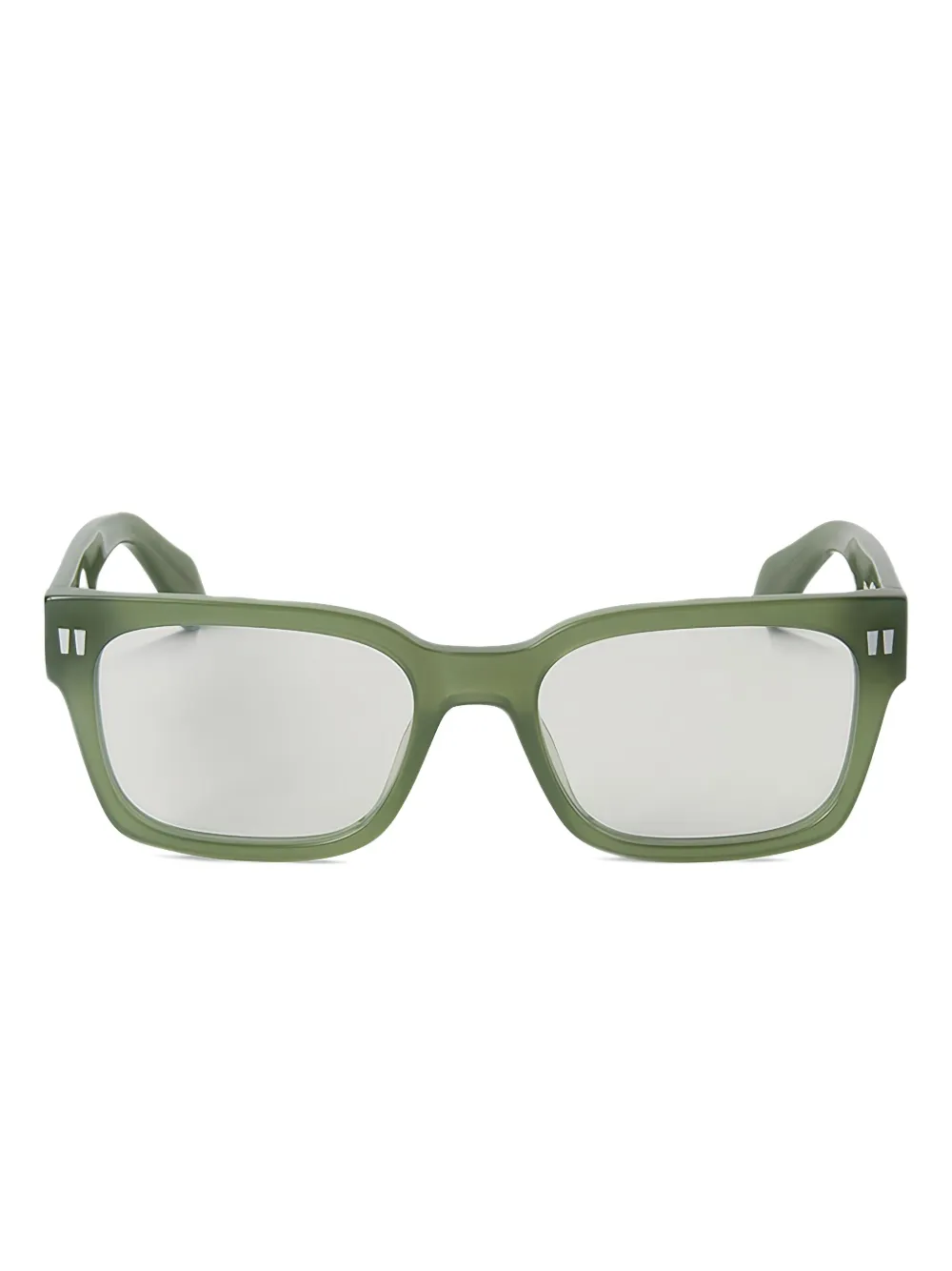 Off-White Eyewear Style 53 square glasses Groen