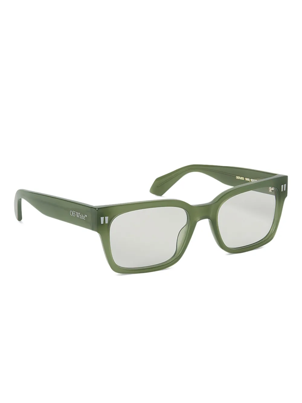 Off-White Eyewear Style 53 square glasses Groen