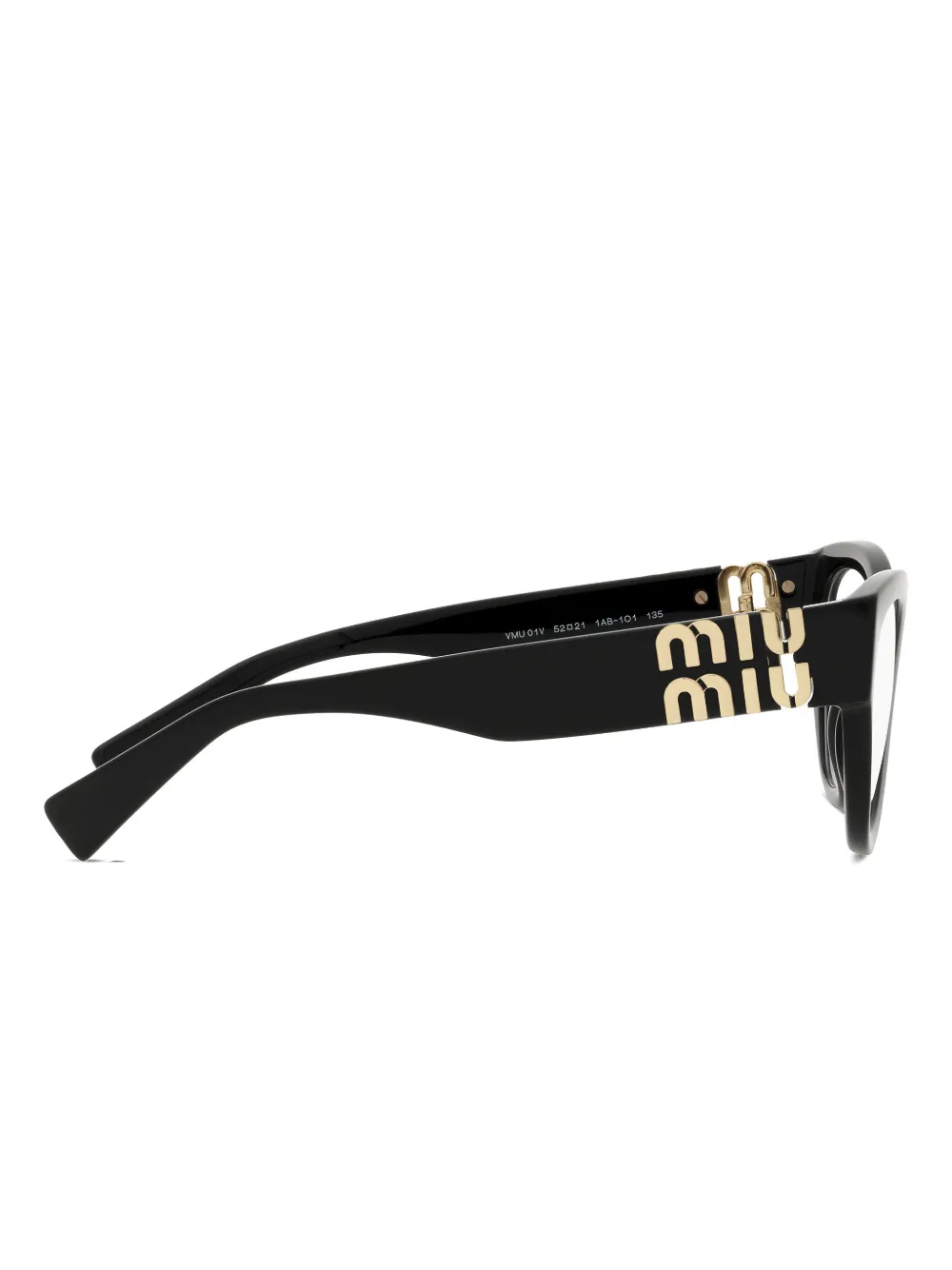 Miu Eyewear Bril met cat-eye montuur Zwart
