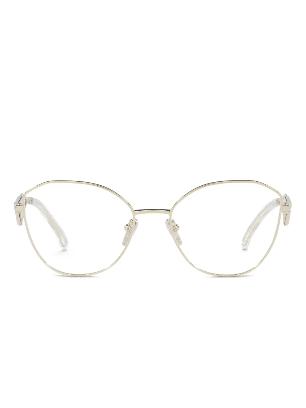 Prada Eyewear geometric-frame glasses | Gold | Image 1