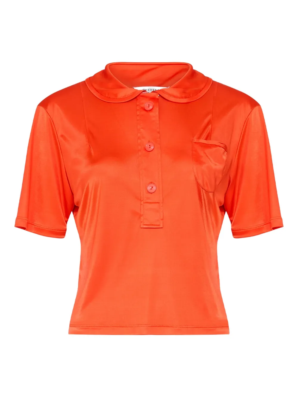 satin polo shirt