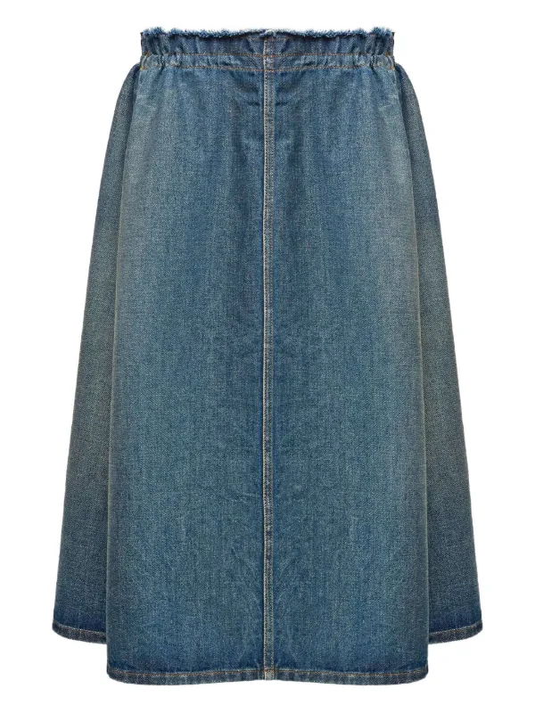 【送料&関税込】MM6 Maison Margiela Blue Denim Skirt Denim maxi skirt in blue - MM 6 Maison Margiela | Mytheresa