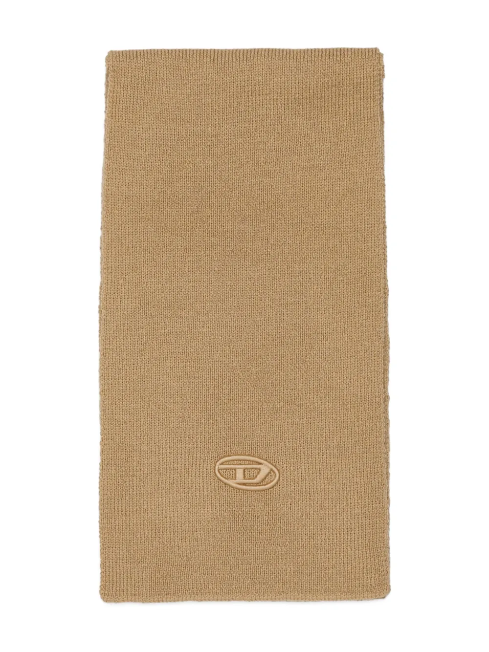 Diesel Kids Sciarpa con logo ricamato - Marrone