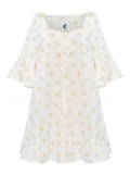 Sleeper floral-print button-up dress - White