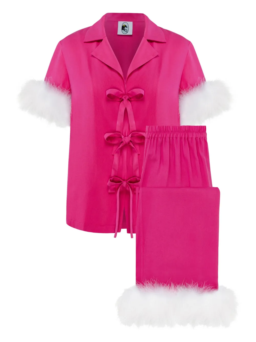 feather-detailing pajamas