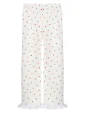 Sleeper ruffled-hem lounge trousers - White