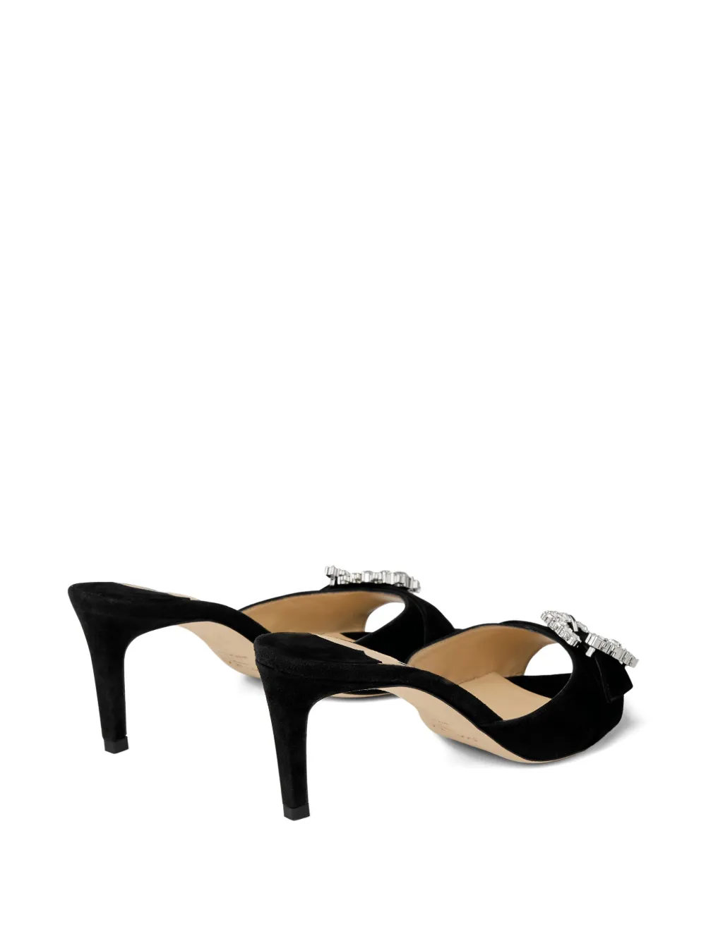 Jimmy Choo 65mm Caia crystal-embellished sandals Zwart