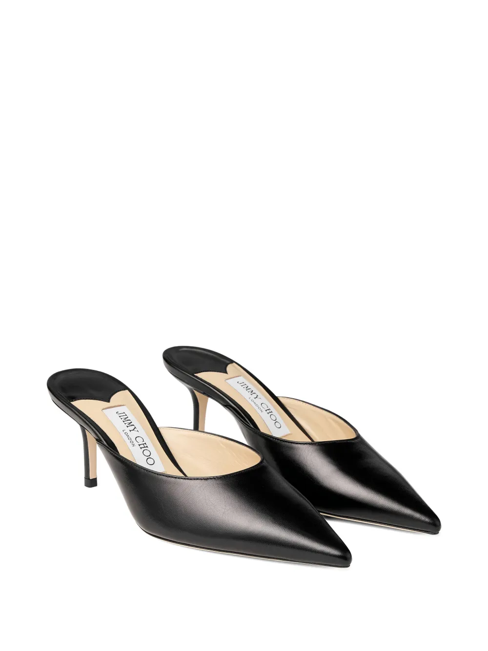 Jimmy Choo 65mm Rav leather mules Zwart