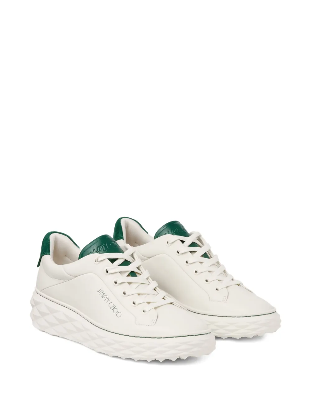 Jimmy Choo platform leather sneakers White