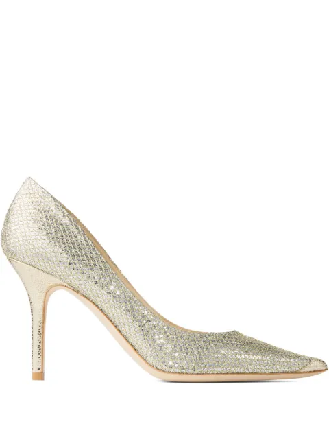 Jimmy Choo Agnes 亮片金葱高跟鞋（8.5厘米）