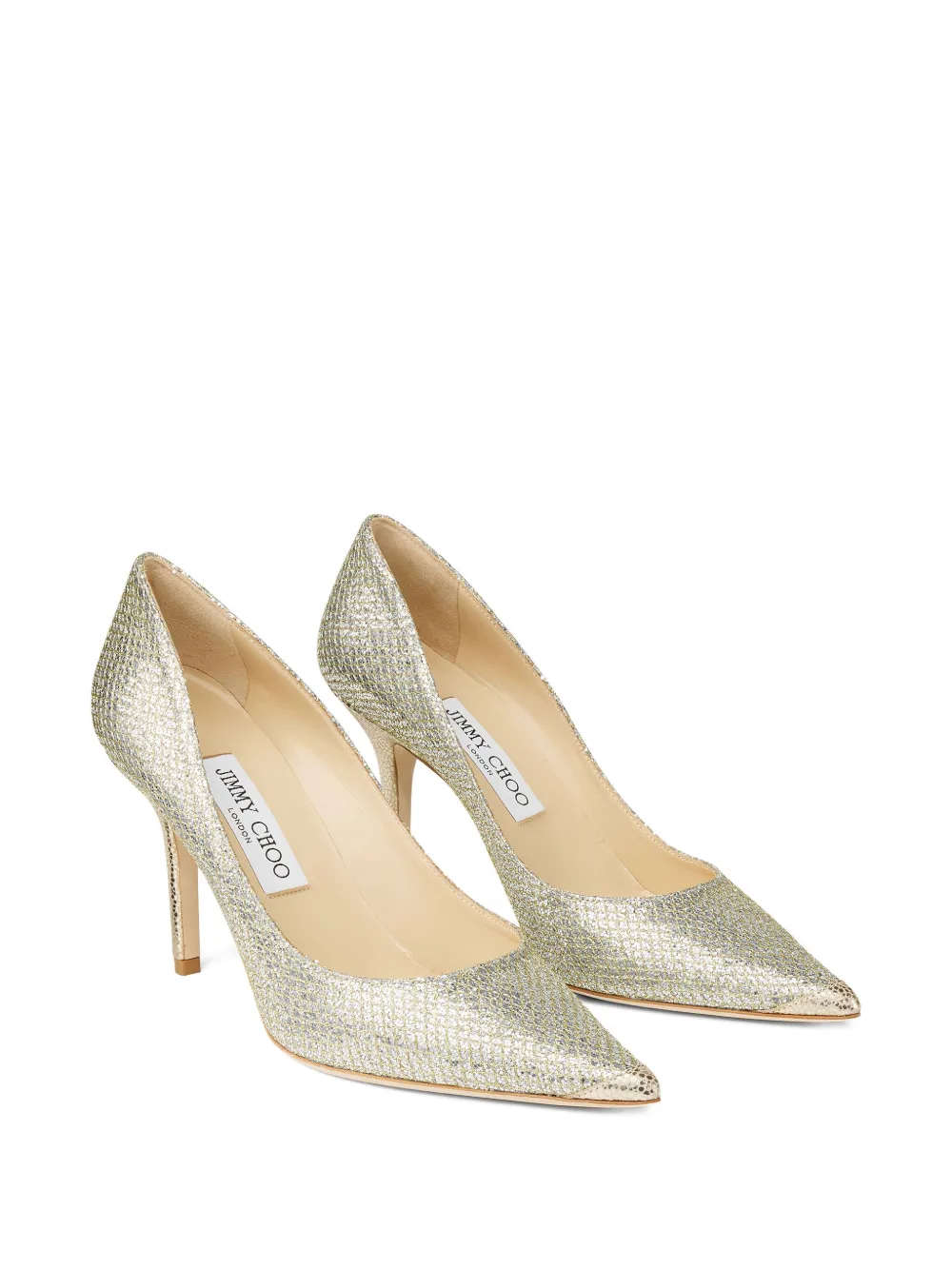 Jimmy Choo 85 mm Agnes pumps met glitters Goud