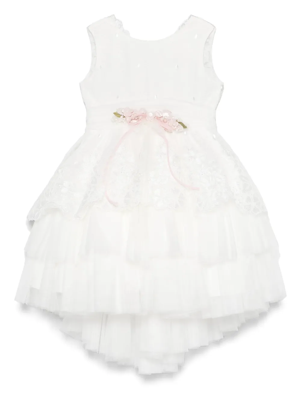 Mimilù floral-appliqué dress | White | Image 1