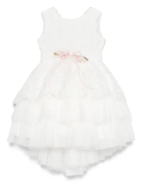 Mimilù floral-appliqué dress