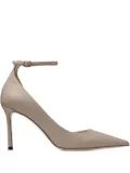Jimmy Choo 85mm Leona ankle-strap pumps - Neutrals