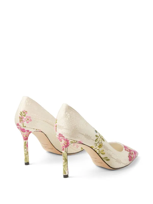 JIMMY CHOO ブライダルシューズROMY100 Champagne Coarse Glitter Fabric Pointy Toe Pump| ROMY 85
