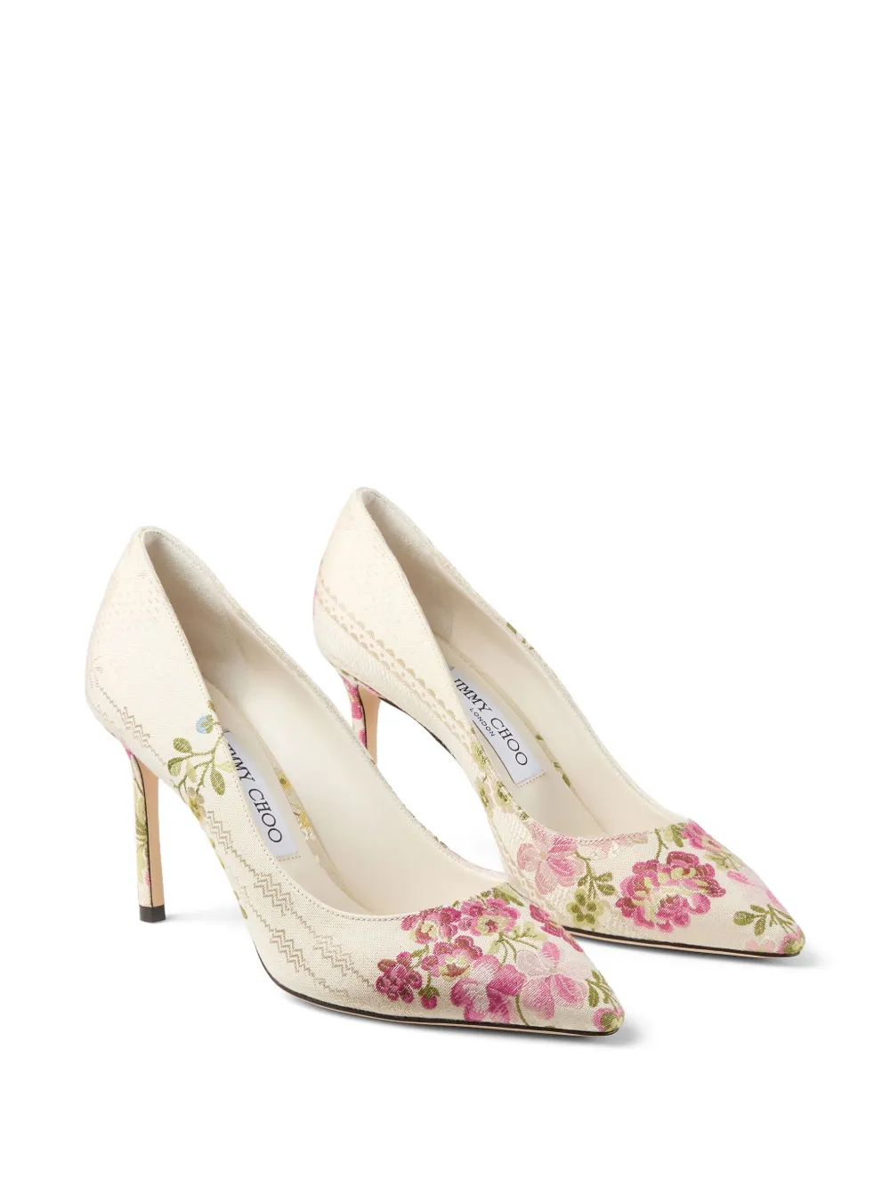 Jimmy Choo 85mm Romy floral-embroidered pumps | Heeled Pumps | Image 2