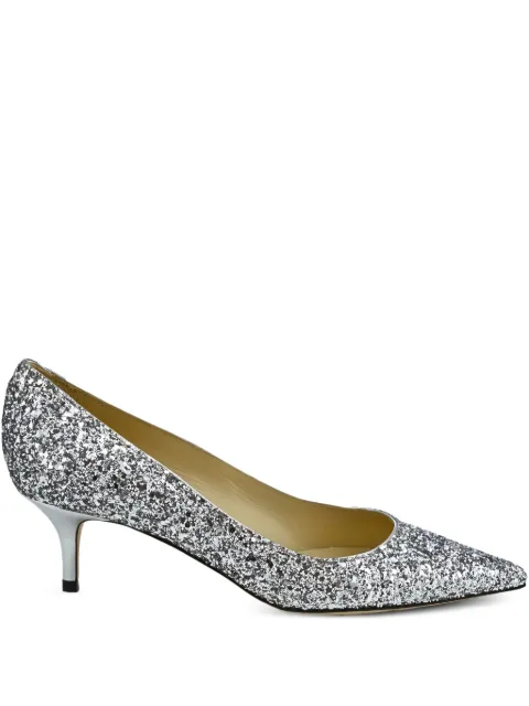 Jimmy Choo 50mm Aza glitter pointed-toe pumps