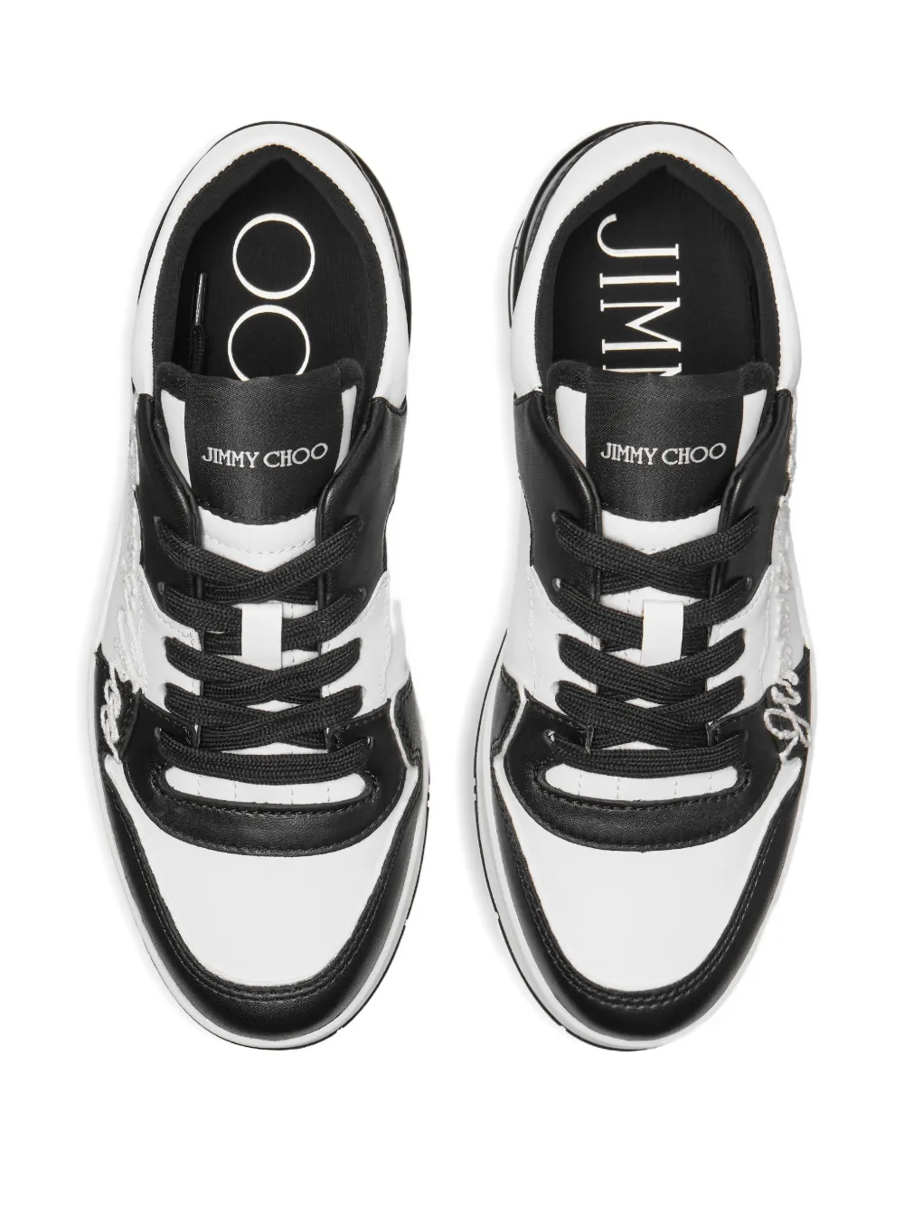 Jimmy Choo Florent F leren sneakers Zwart