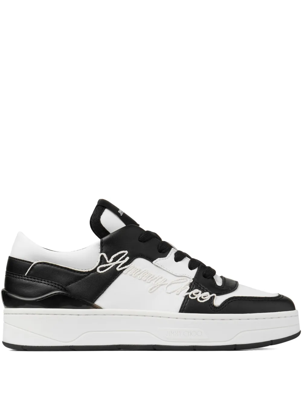 Jimmy Choo Florent F leren sneakers Zwart
