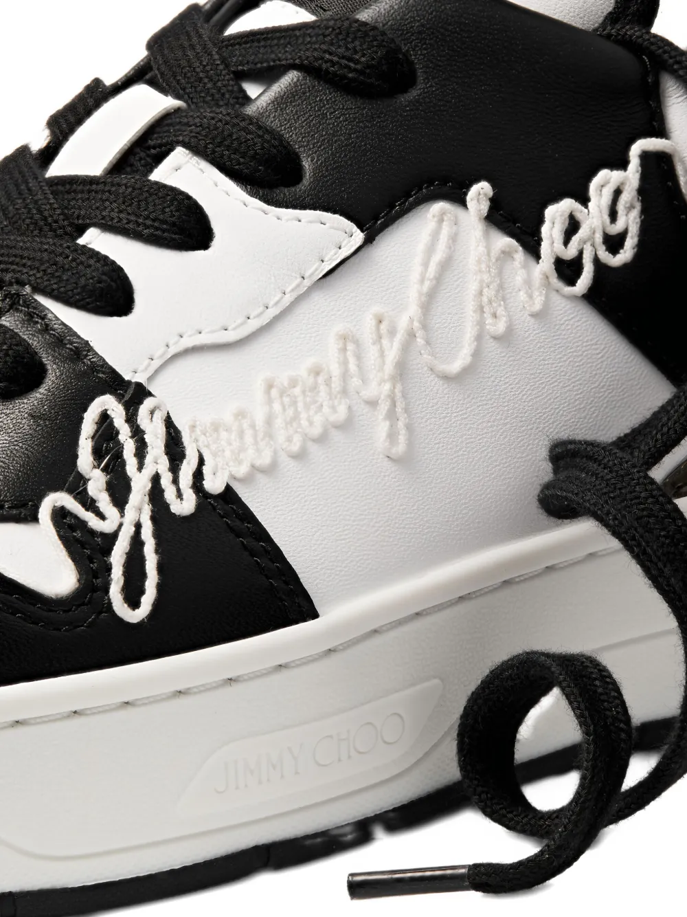 Jimmy Choo Florent F leren sneakers Zwart