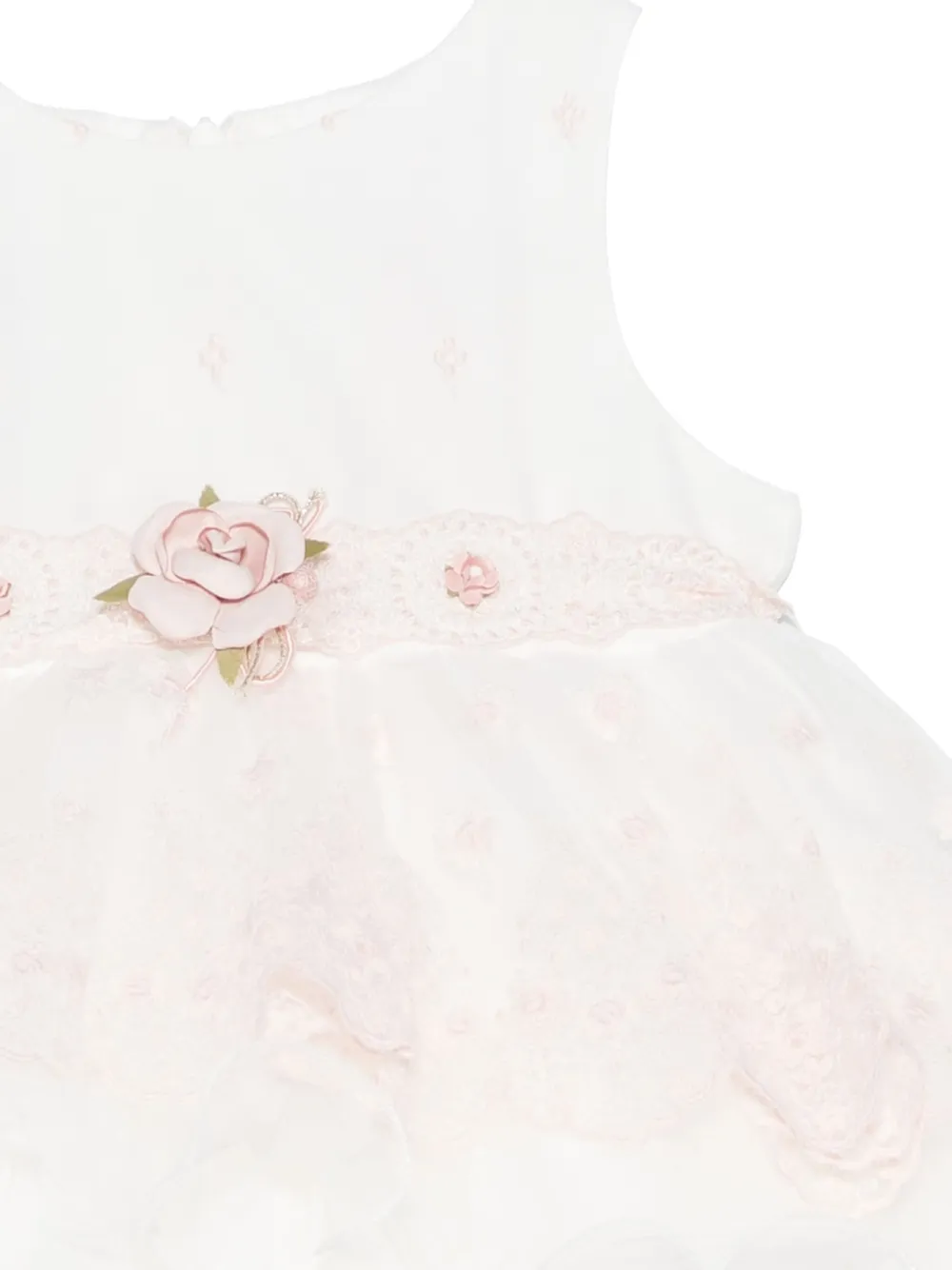Mimilù Jurk met bloemenpatch Wit