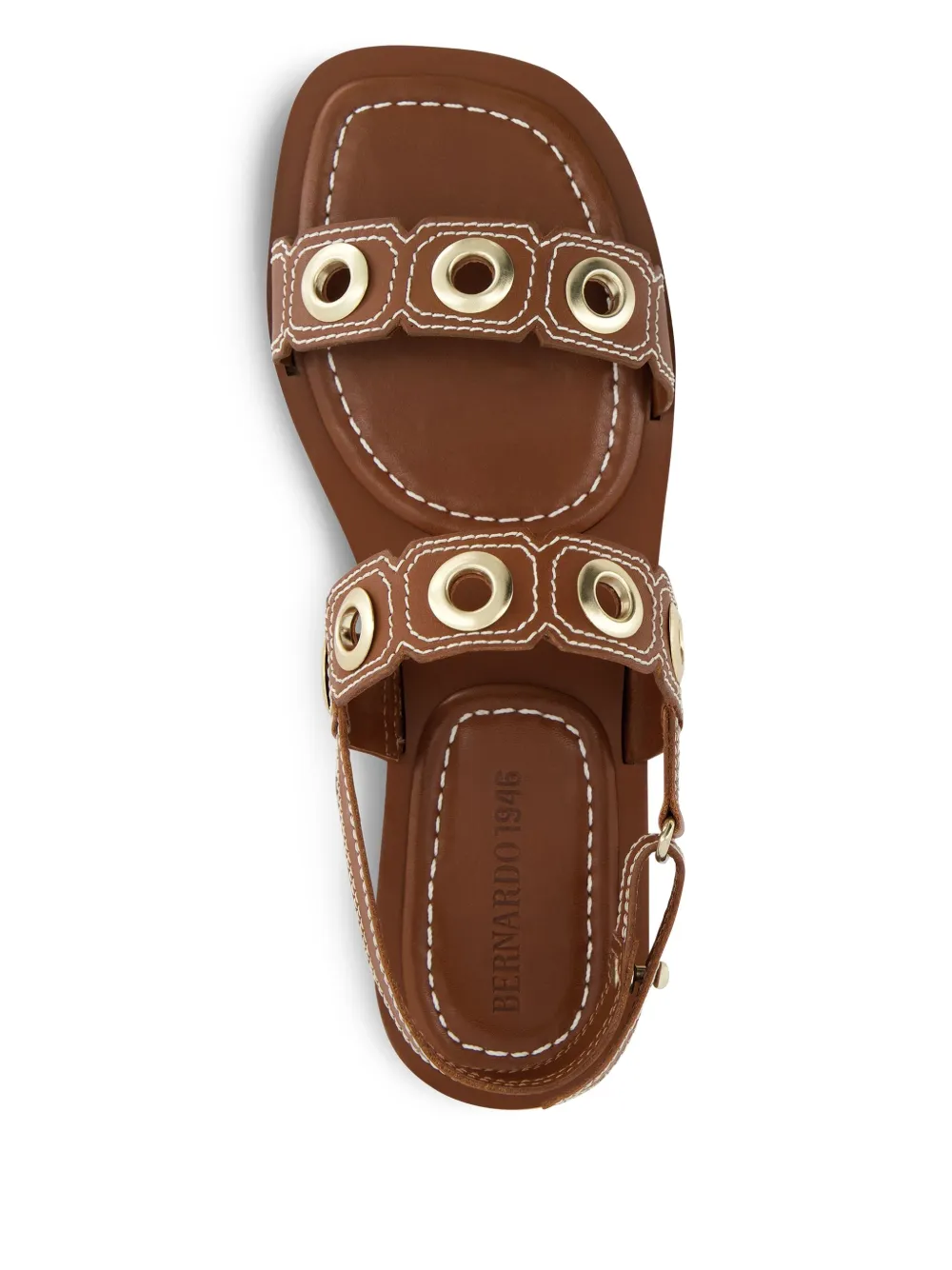 Bernardo Acro grommet-embellished flat sandals Brown