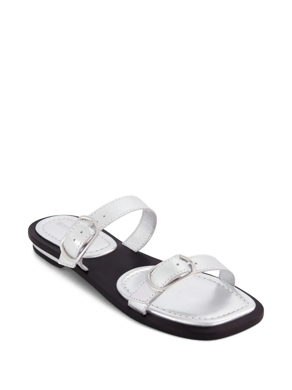 Bernardo Arta buckle-strap flat sandals Silver